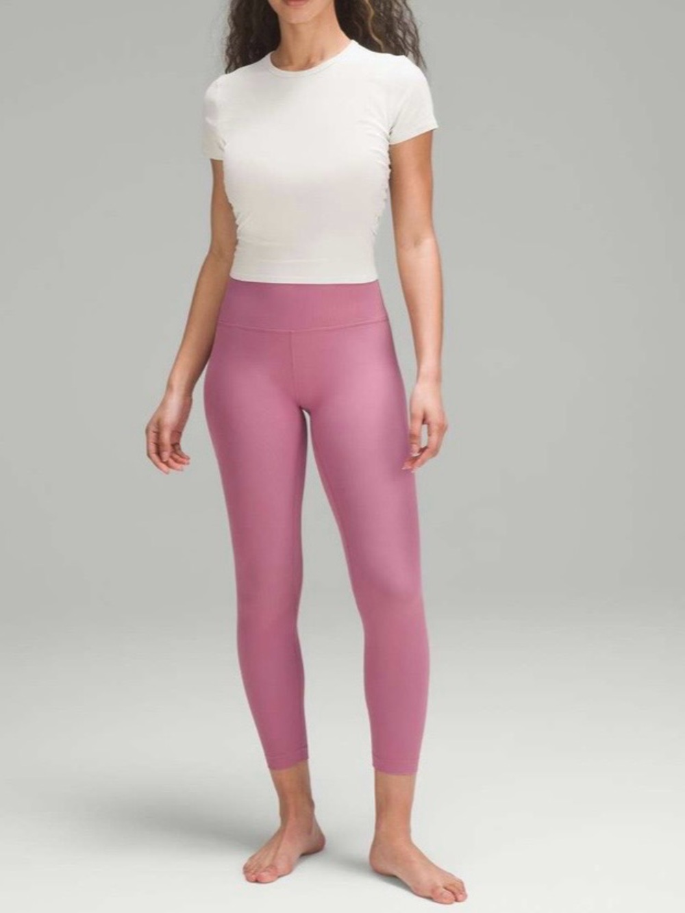 LULULEMON- Align Ribbed High-Rise Pant 25" Velvet Dust Size 2